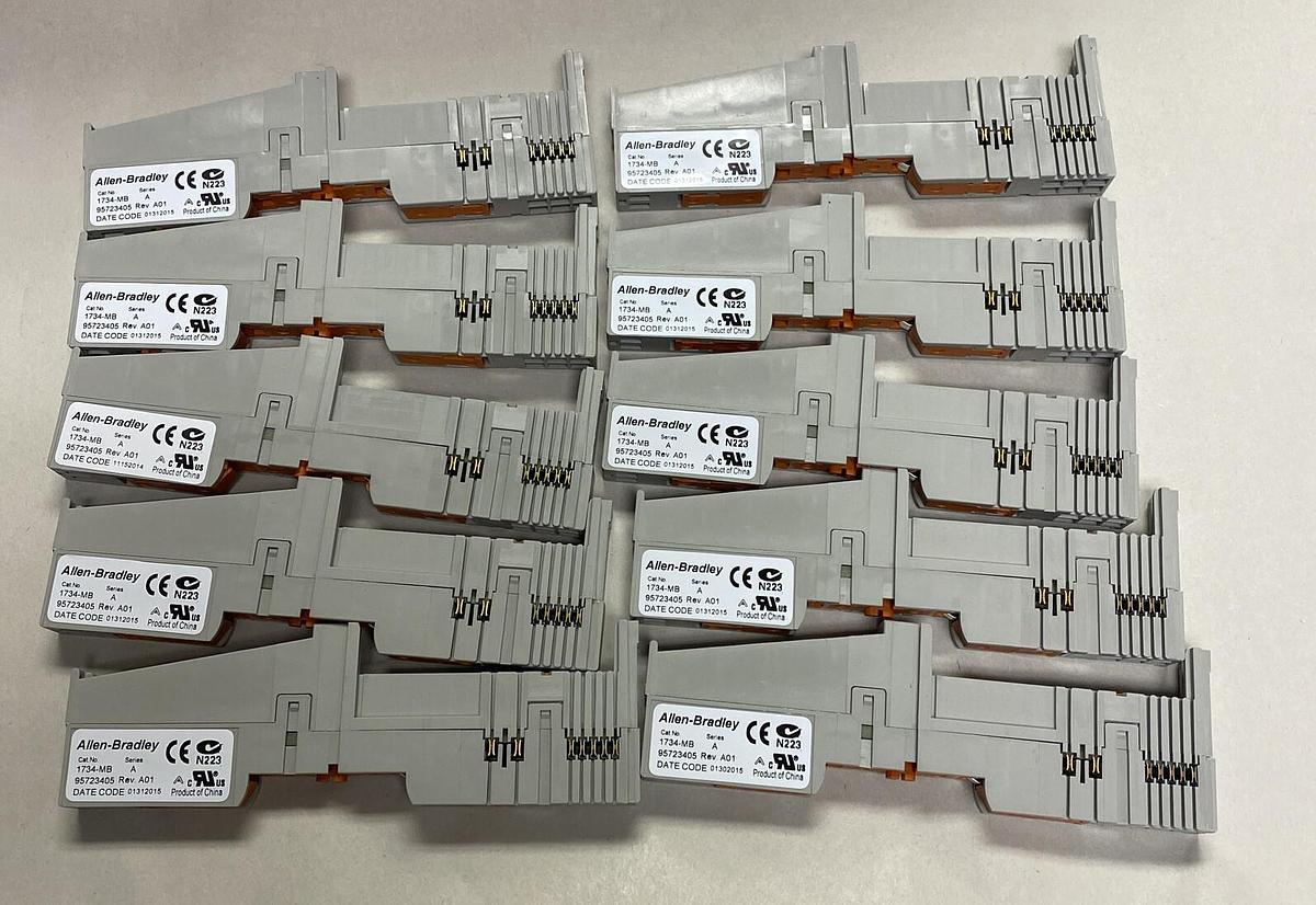 Used ALLEN BRADLEY,1734-MB,SER A MOUNTING BASE LOT OF 10