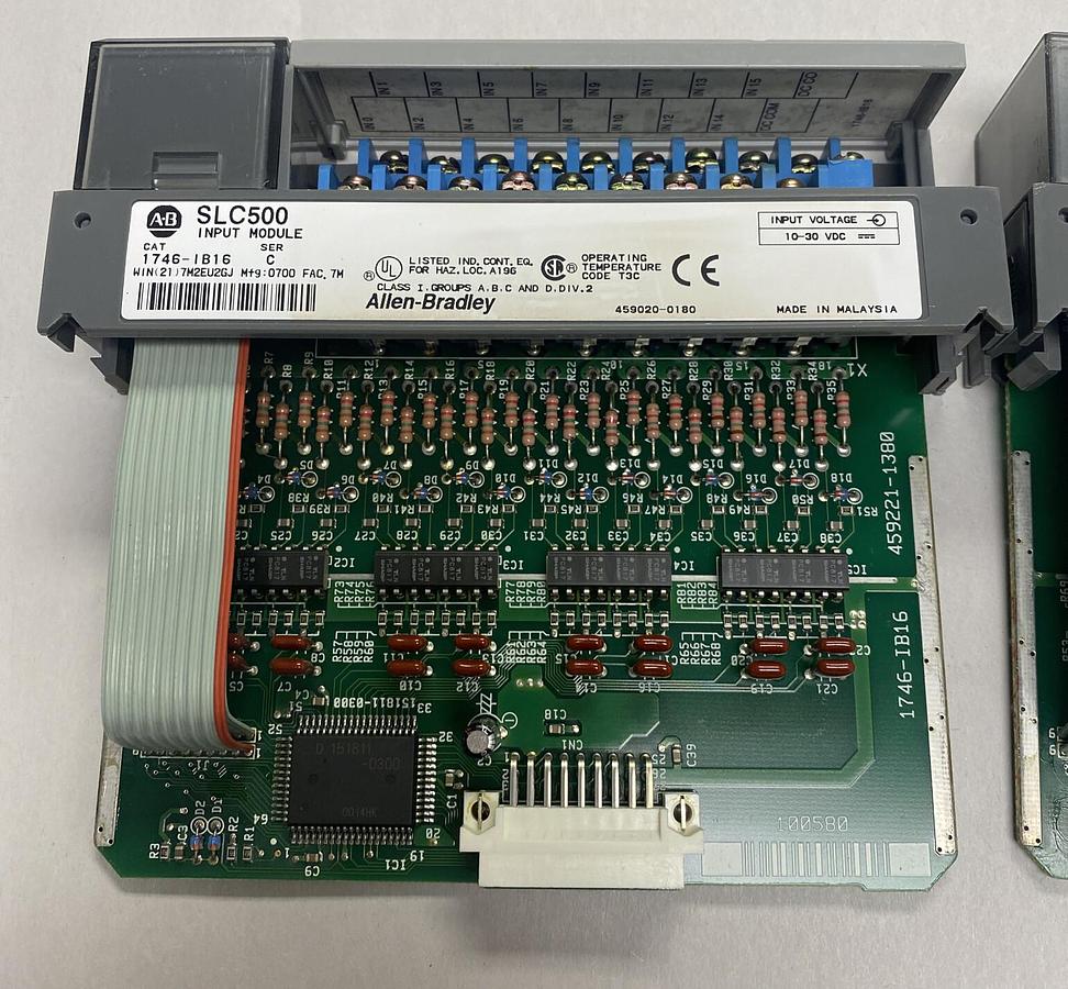 Used Allen Bradley,1746-IB16,Ser C Input Module Lot Of 2