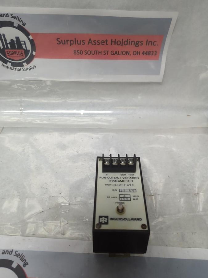 Used INGERSOL-RAND,IX9247C,NON-CONTACT VIBRATION TRANSMITTER 4 MILS 100uM PRE-OWNED