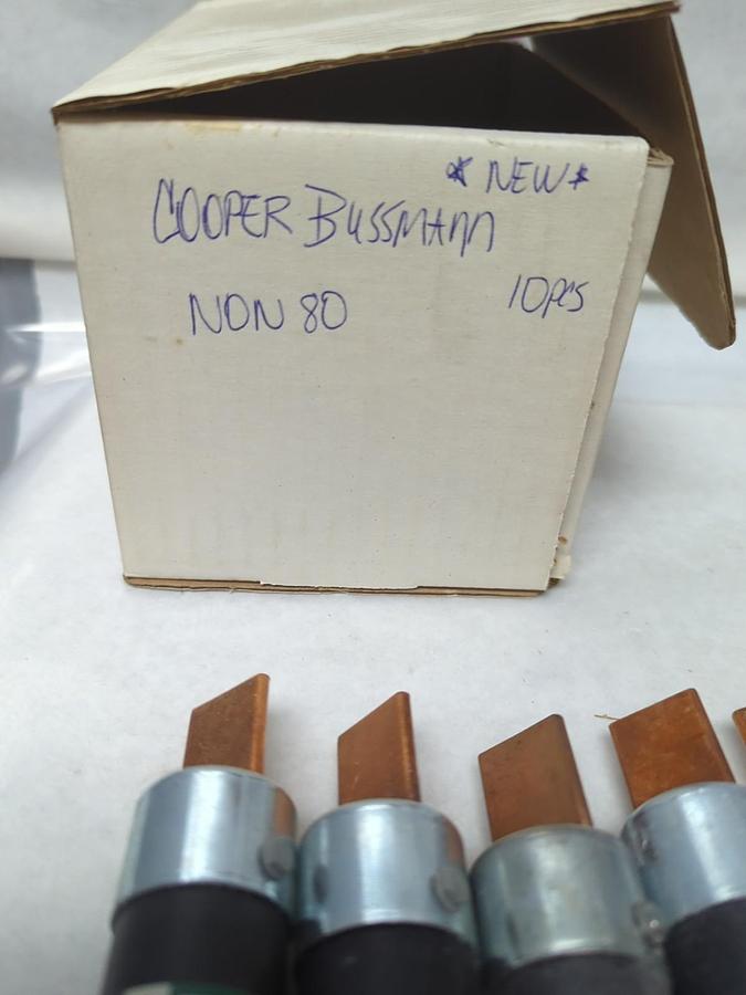 COOPER BUSSMANN,NON 80,ONE-TIME 80 AMP FUSE LOT OF 10 NOS