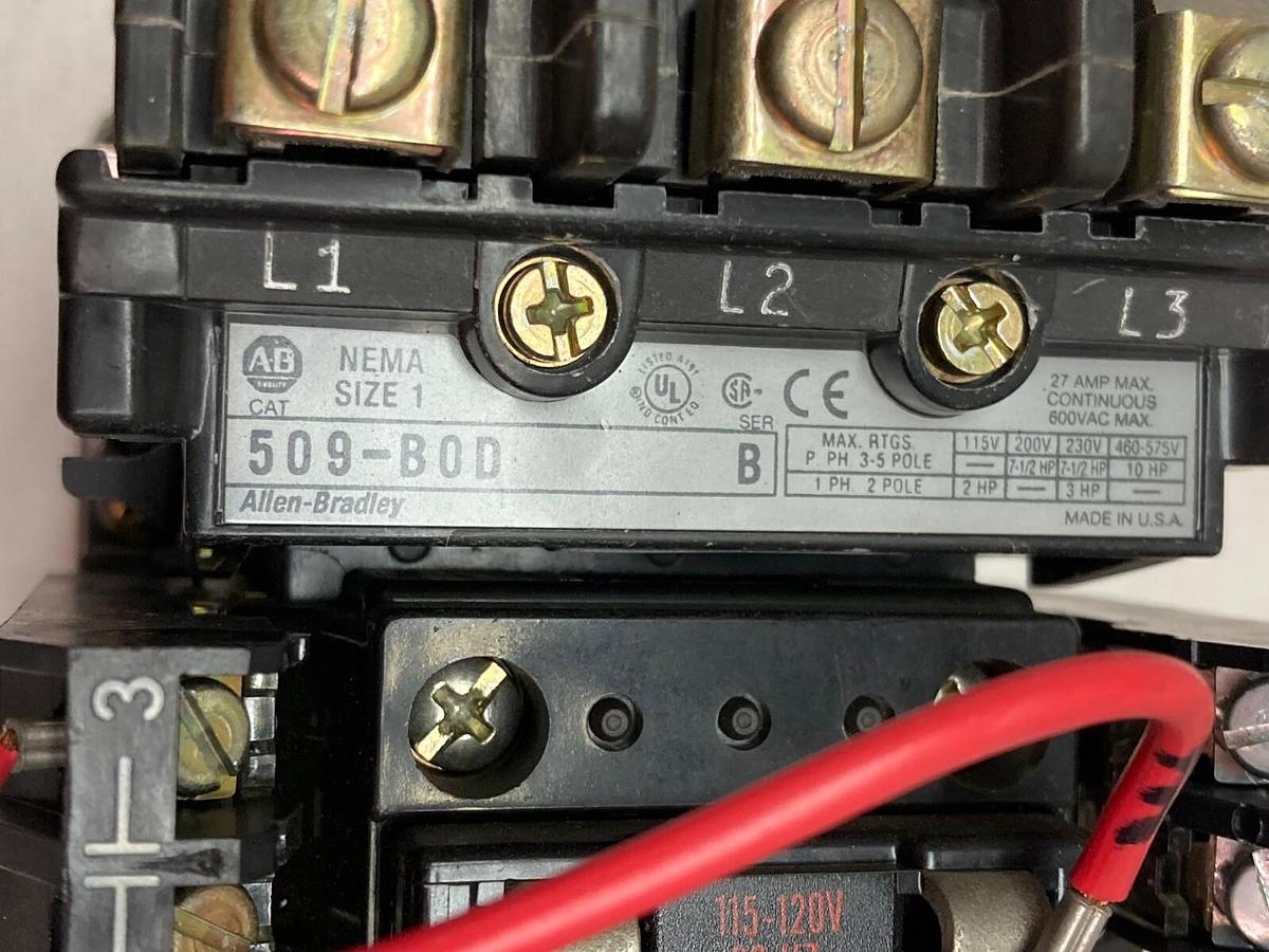 Allen-Bradley,509-B0D,Motor Starter Ser B NEMA SIZE 1
