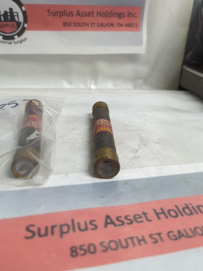 Used COOPER BUSSMANN,FRS-9,FUSETRON FUSE 9 AMP LOT OF 2 PRE-OWNED