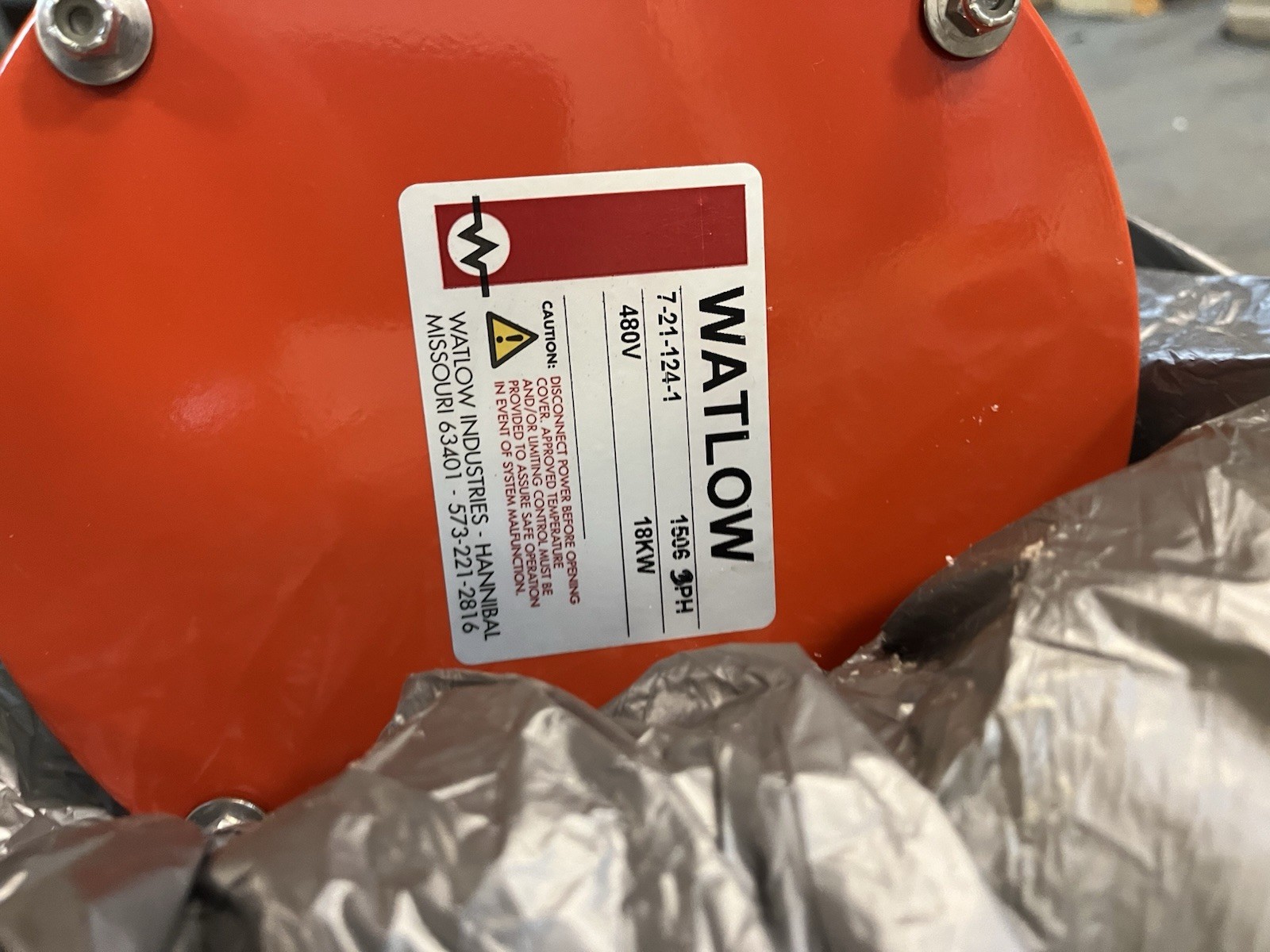 WATLOW,7-21-124-1,IMMERSION HEATER 18kW 480V 3PH