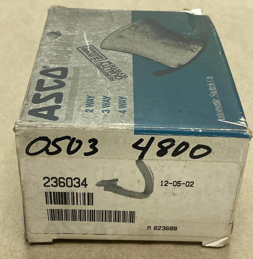 ASCO,236034,VALVE PLUG CONNECTOR KIT NOS