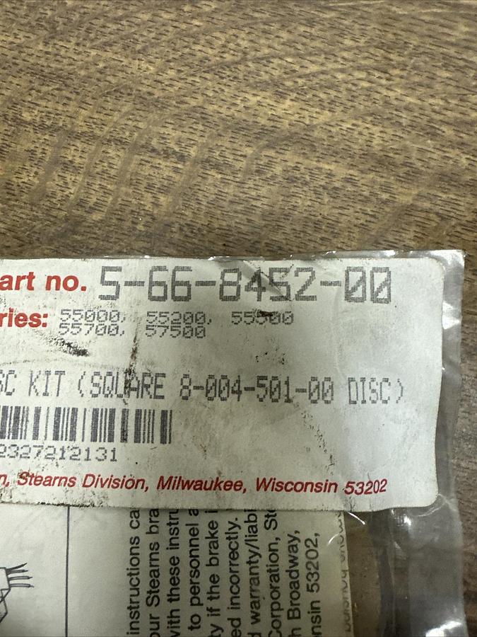 Used Stearns,5-66-8452-00,Friction Disk Kit