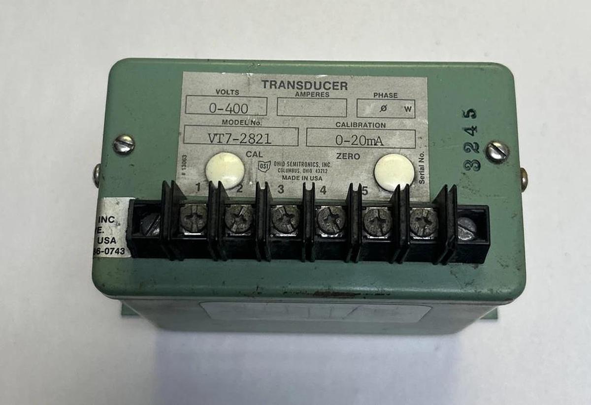 Used OHIO SEMITRONICS,VT7-2821,TRANSDUCER 0-400V