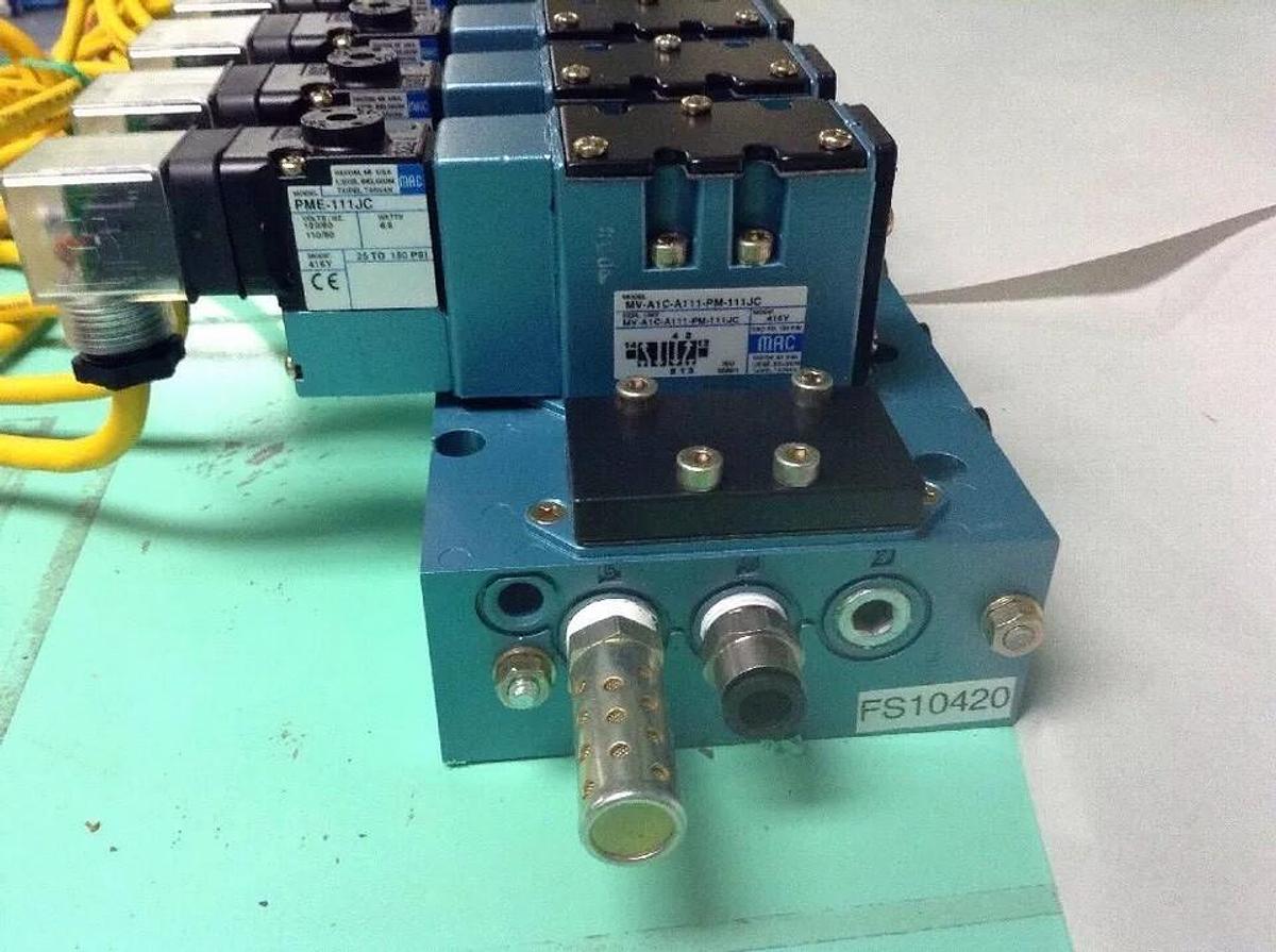 MAC,12 MV-A1C-A111-PM-111JC,Solenoid Bank Valves and 12 PME-111 solenoids