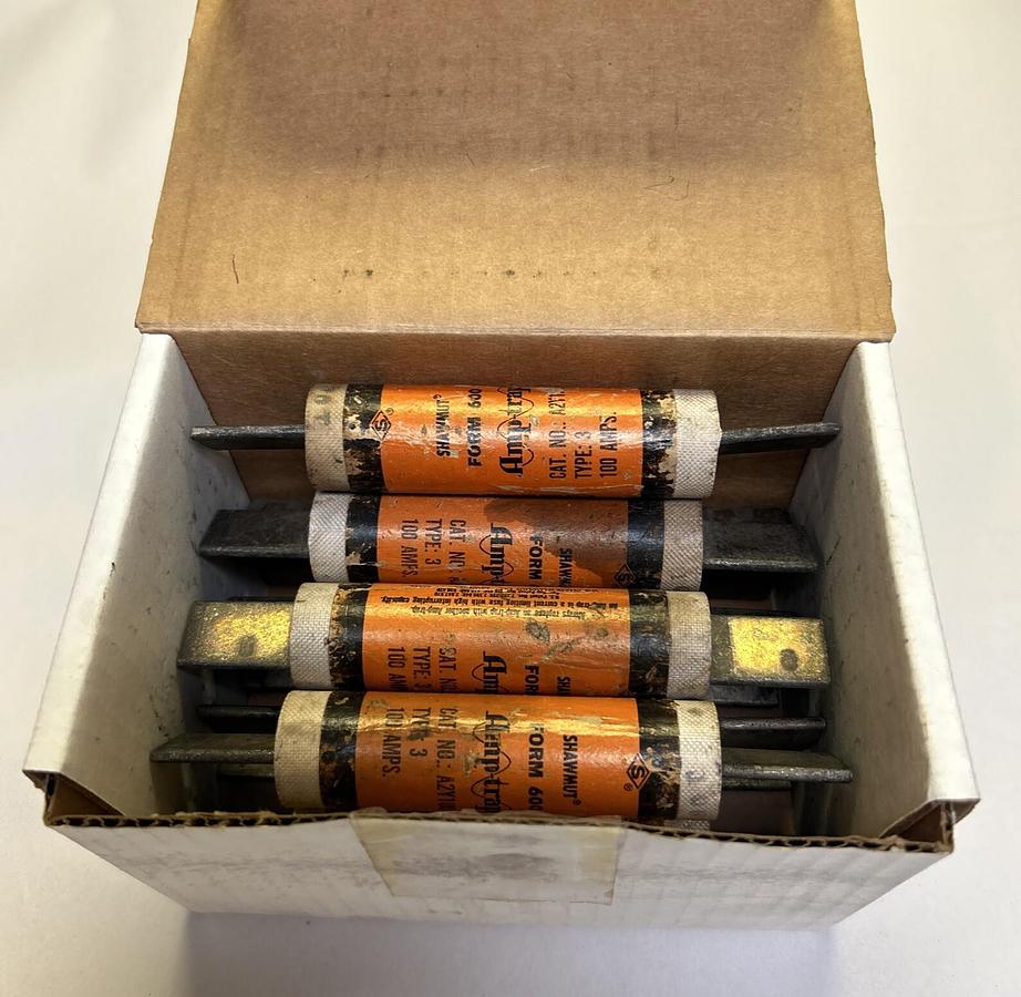 Used GOULD SHAWMUT,A2Y100,FUSE 100A 250V LOT OF 12