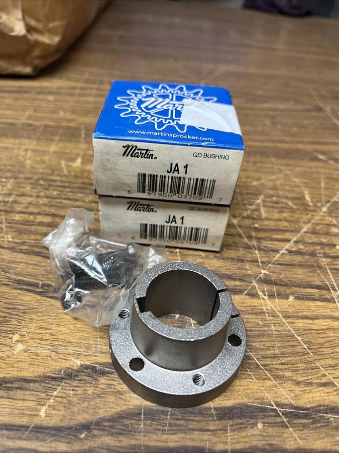 MARTIN,JA-1,QD BUSHING 1" BORE FLANGE OD 2" LOT OF 2