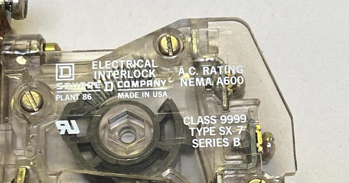 Used SQUARE D,9999SX7,AUXILIARY CONTACT LOT OF 2