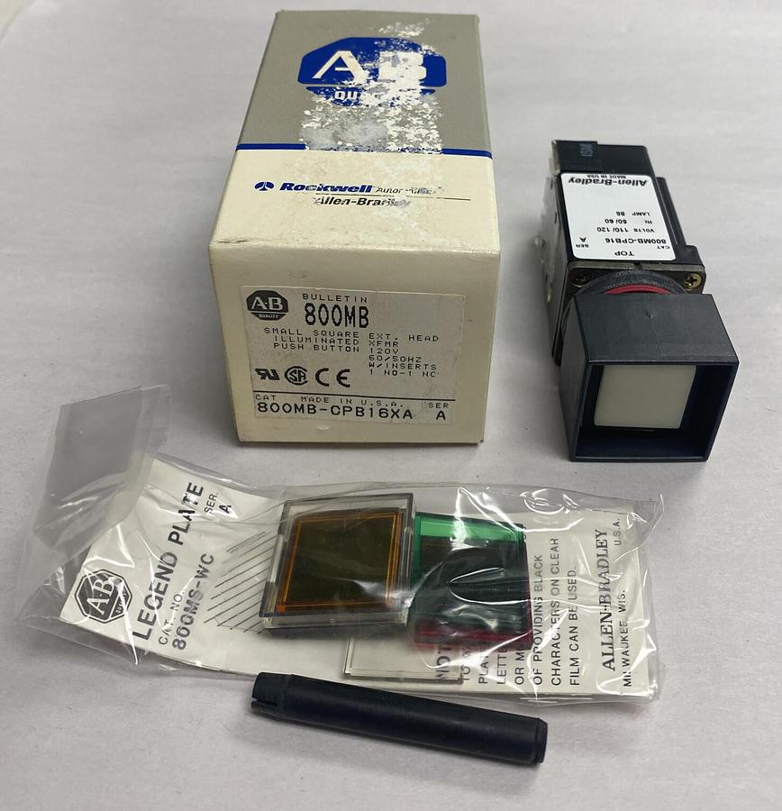 ALLEN BRADLEY,800MB-CPB16XA / 800MB-CPB16,Illuminated Push Button NOS