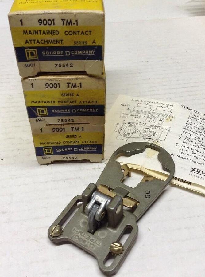 Square D,TM-1 75542,Maintained Contact Attachment Series A   LOT OF 3