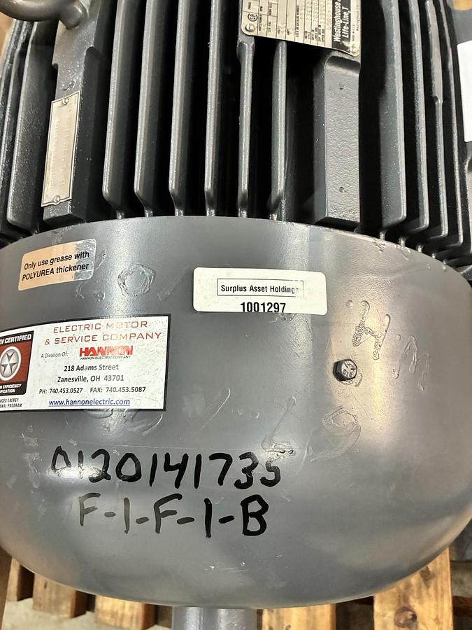 Used WESTINGHOUSE,TDFC,LIFE LINE T AC MOTOR 40HP 460V 3PH 364TZ