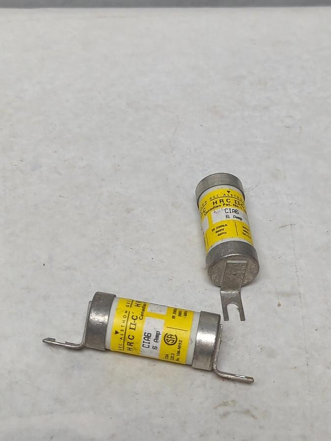 GEC ALSHOM,CIA6,BOLT ON FUSE 6 AMP LOT OF 2 NOS
