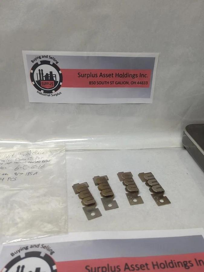 Used WESTINGHOUSE,6-C-616,THERMAL OVERLOAD HEATER RELAY LOT OF 4 USED