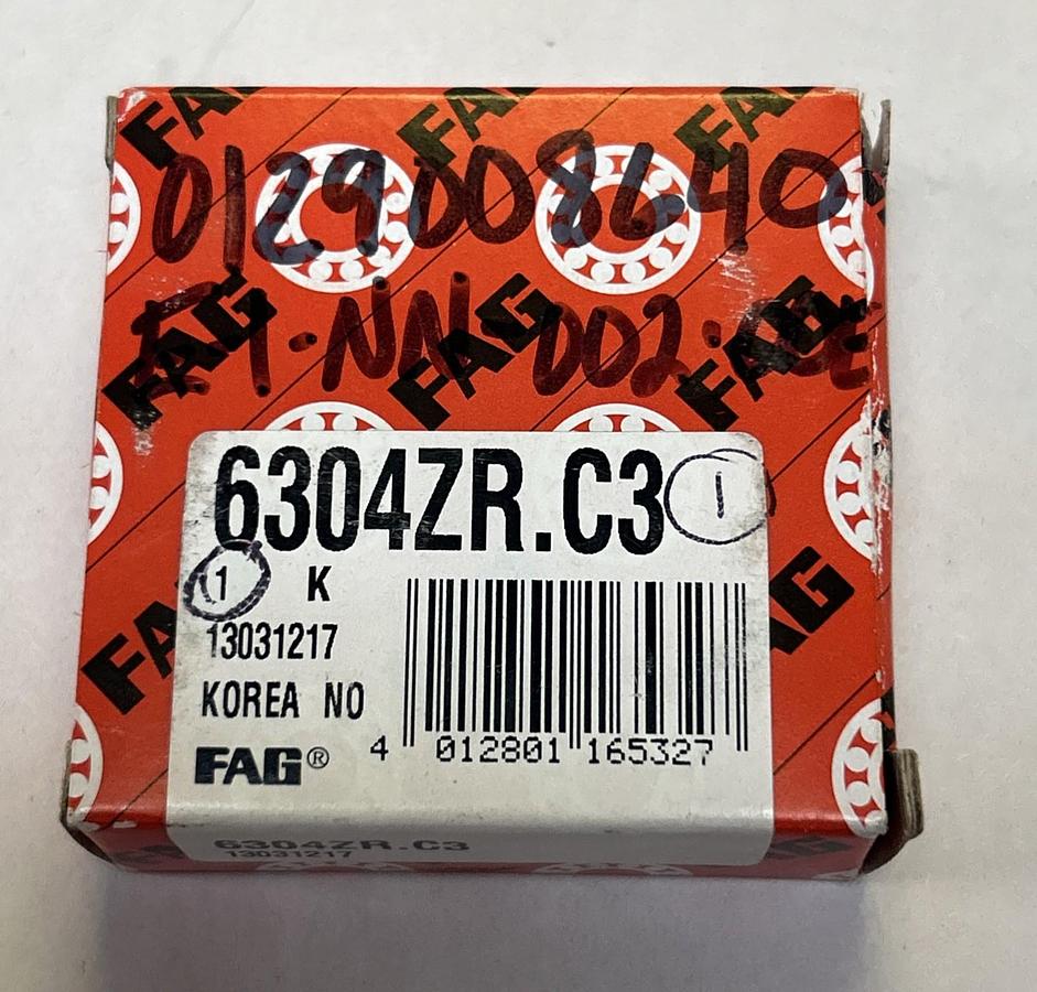 FAG,6304ZR.C3,SINGLE SHIELDED BALL BEARING NOS