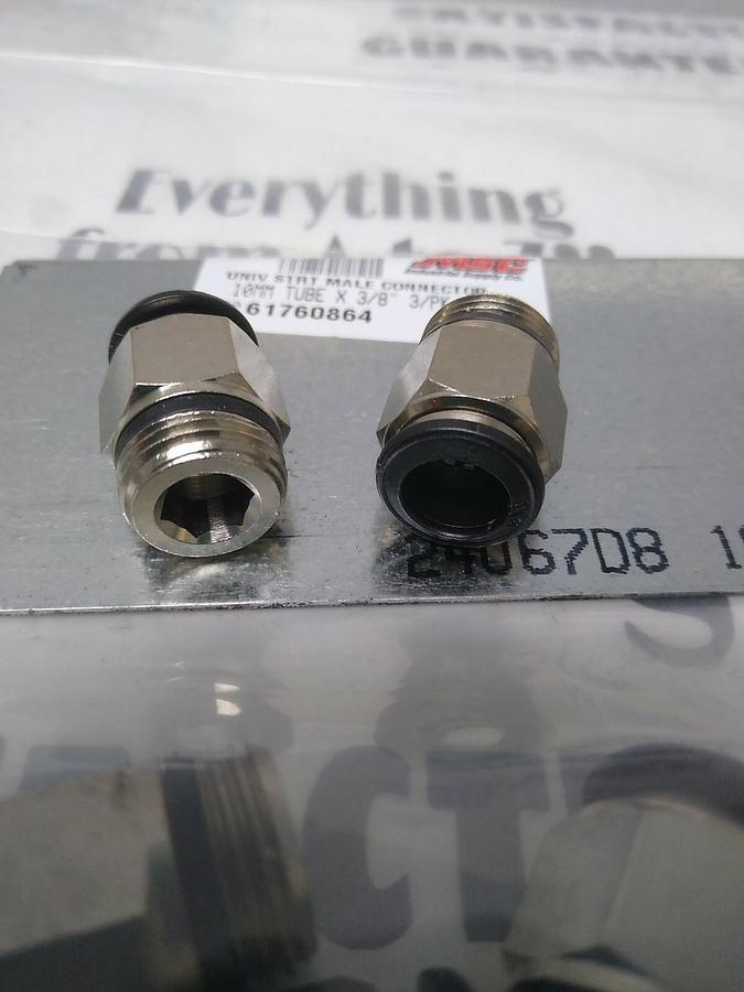 UNBRANDED,61760864,TUBE STRAIGHT MALE CONNECTOR 10MMX3/8 IN LOT OF 9 NOS