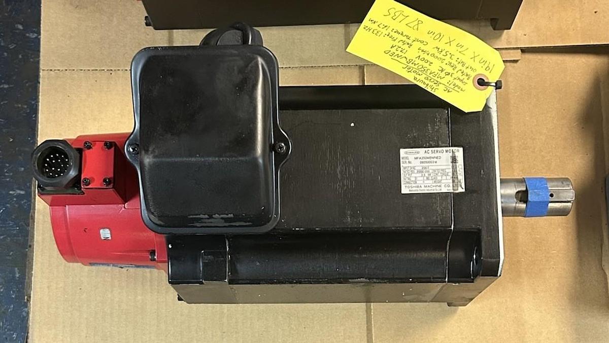 Used TOSHIBA,MFA350MBWNED,AC SERVO MOTOR 200V 2000RPM 3.5KW