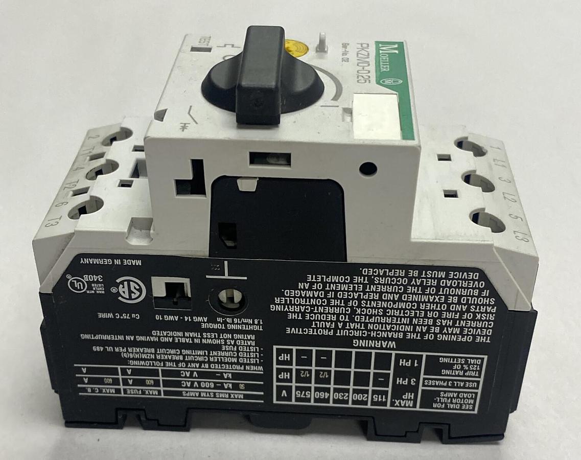 EATON MOELLER,PKZM0-0.25,MOTOR PROTECTION CIRCUIT BREAKER NOS
