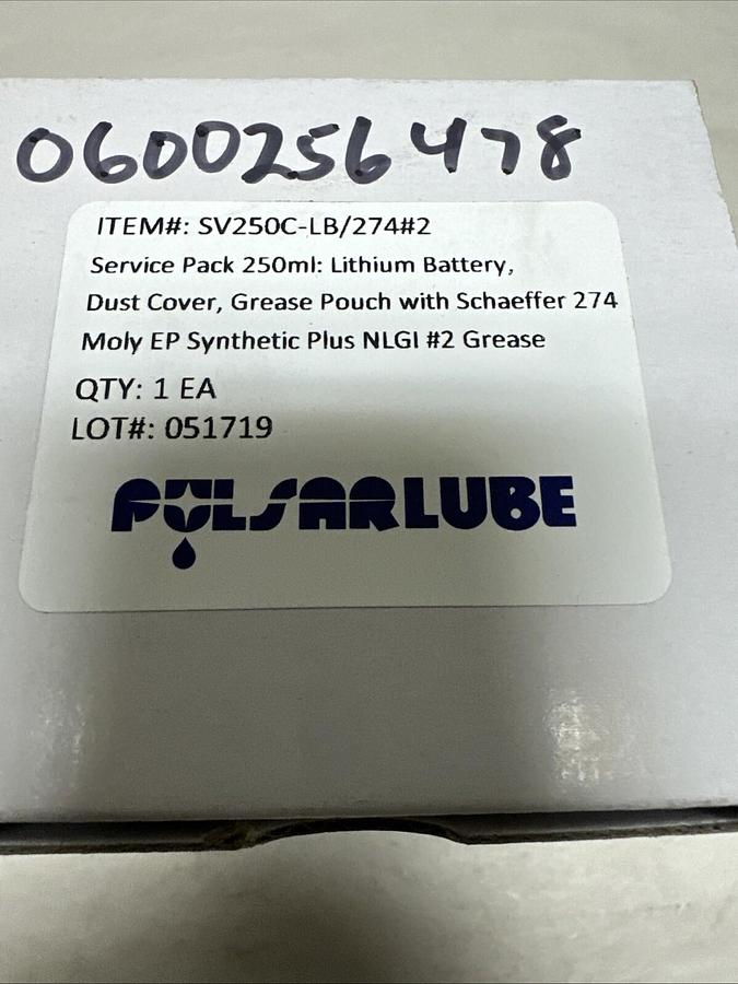 Used Pulsarlube.SV250C-LB/275#2,Lubricator Service Pack