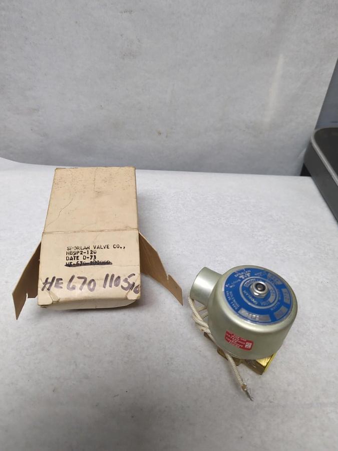 SPORLAN,HB9P2-120,SOLENOID VALVE 12 WATT NOS