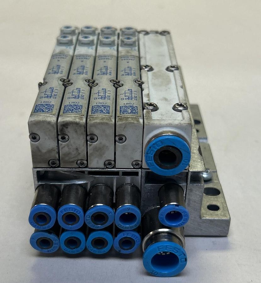 Used FESTO,MPA-FB-VI,VALVE MANIFOLD W/ ELECTRONIC MODULE