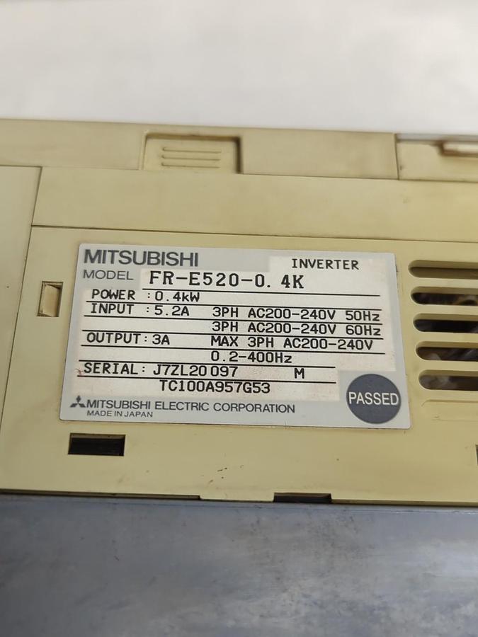 Used MITSUBISHI,FR-E520-0,INVERTER DRIVE PRE-OWNED