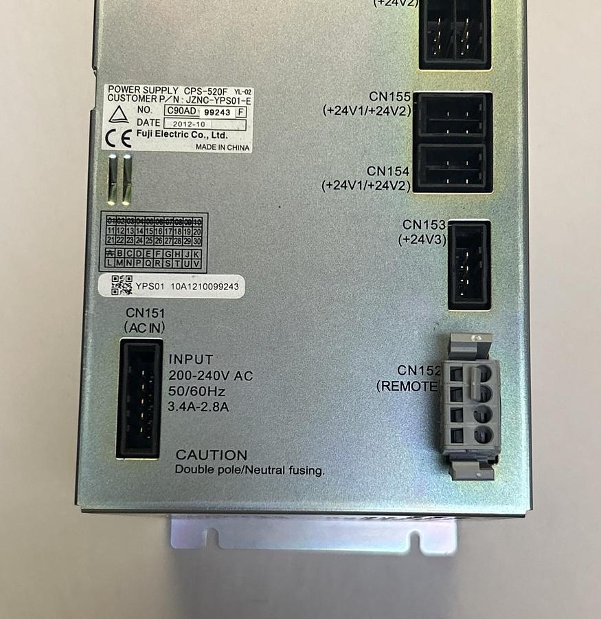 Used YASKAWA ELECTRIC,JZNC-YPS01-E,POWER SUPPLY