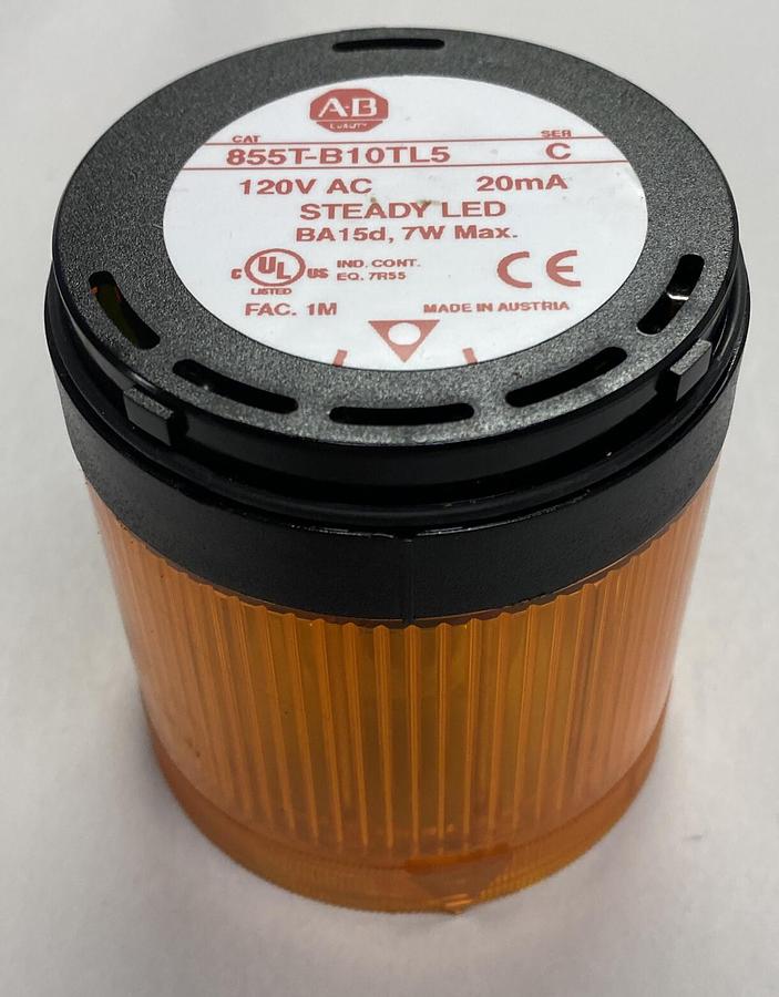 Used Allen-Bradley,855T-B10TL5,Orange Steady Light