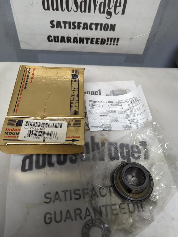 HUB CITY,B250X15/16 BALL INSERT BEARING 15/16 INCH BORE NOS