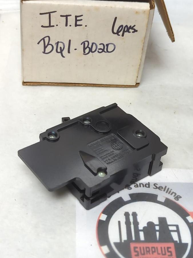 Used I.T.E,BQ1-B020,CIRCUIT BREAKER 1-POLE 20 AMP LOT OF 6 PRE-OWNED