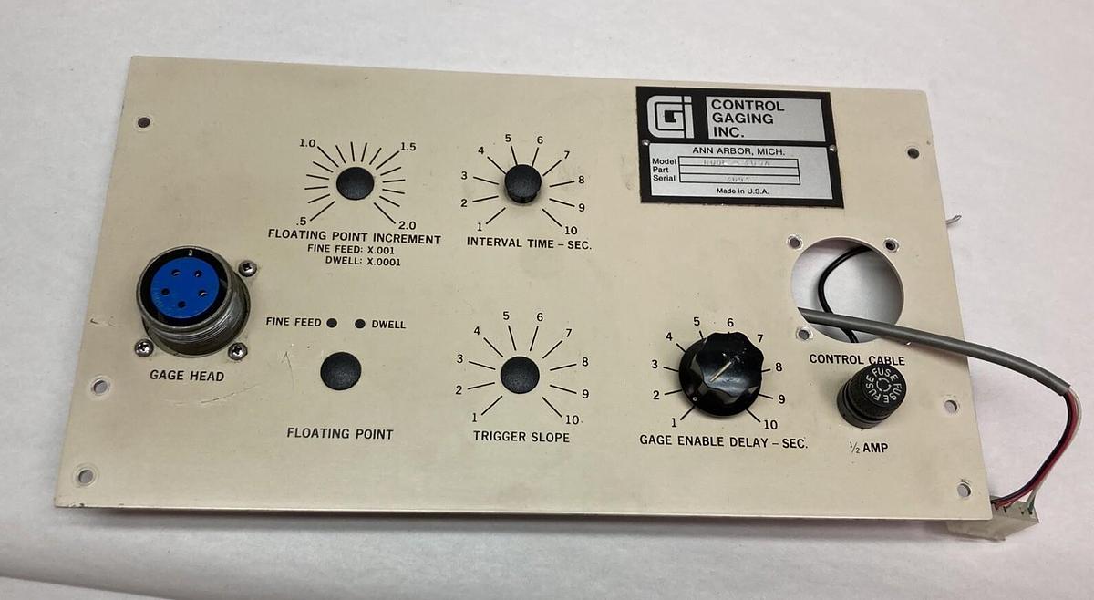 Used Control Gaging Inc,800L-300A,Control Gagging Cover Only