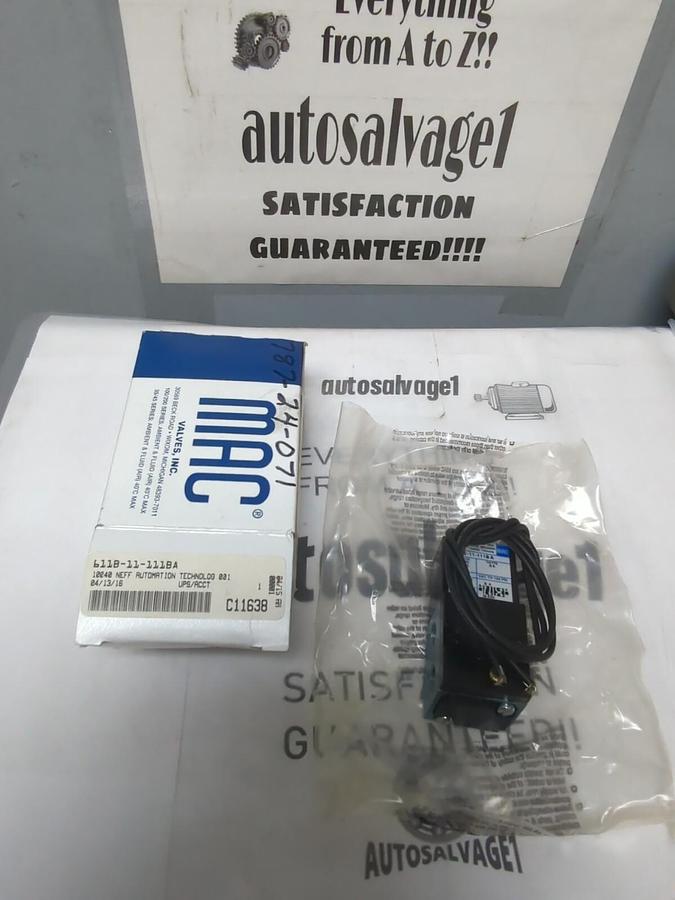 MAC VALVES,611B-11-111BA,SOLENOID VALVE NEW