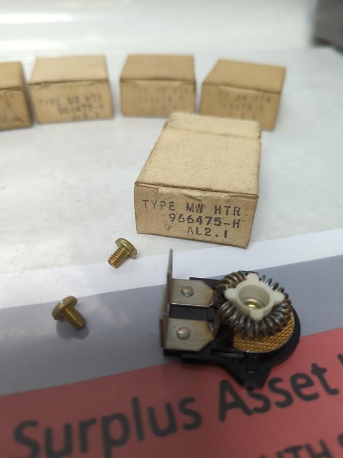 WESTINGHOUSE,966-475-H,TYPE MW OVERLOAD THERMAL HEATER RELAY LOT OF 5 NOS