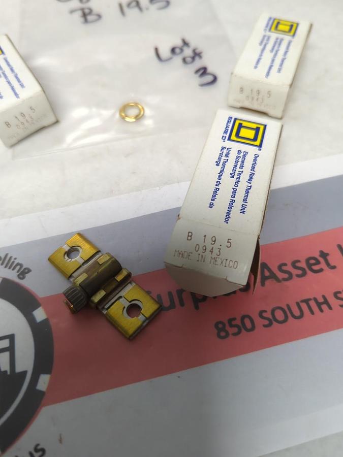 SQUARE D,B 19.5,OVERLOAD HEATER ELEMENT LOT OF 3 NOS