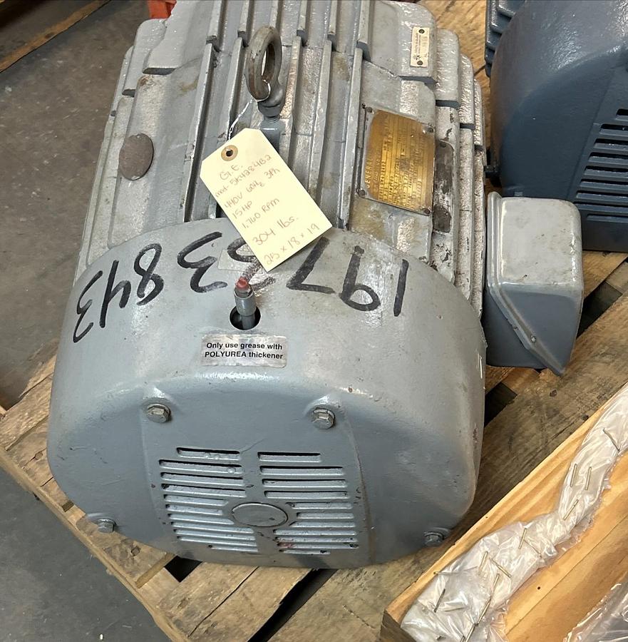Used GE,5K4284B2,MOTOR 15HP 1760RPM 460V 3PH 284U FRAME