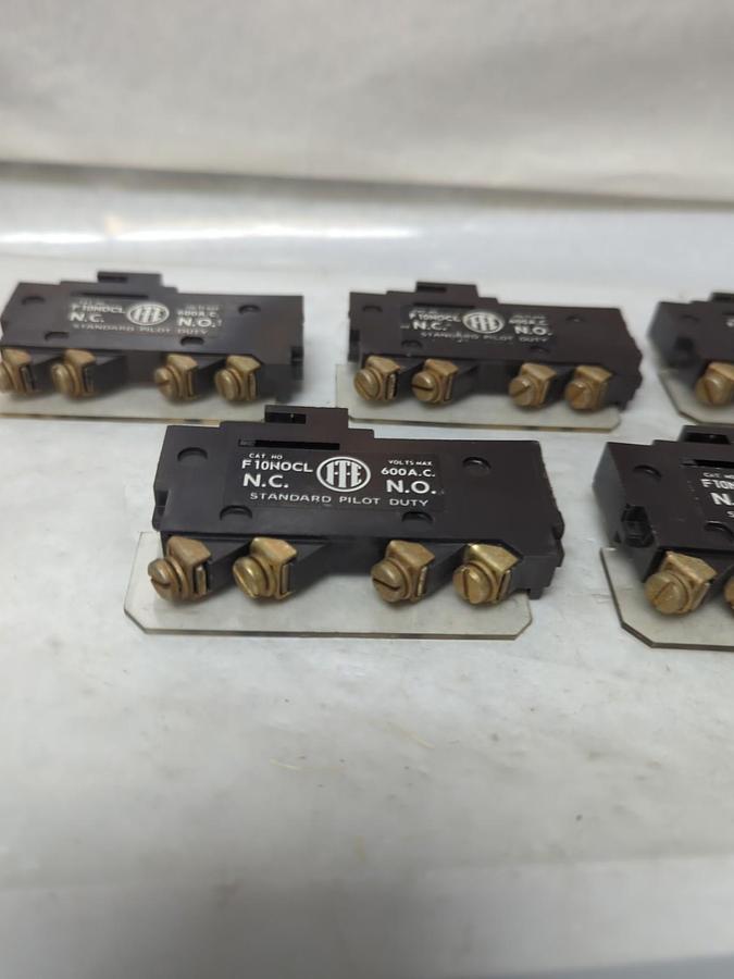 Used I.T.E.,F10N0CL,AUX CONTACT STANDARD PILOT DUTY 600 AC LOT OF 5 PRE-OWNED