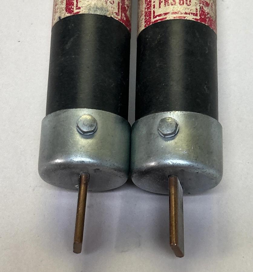 Used BUSSMANN,FRS80,FUSETRON FUSE 80A 600V LOT OF 2
