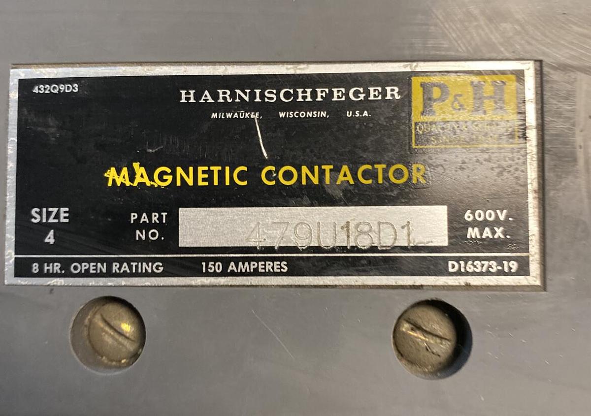 P&H Harnischfeger,479U18D1,Size 4 Reversing Starter 150AMP 600V NOS