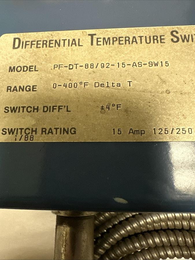 Allen Sherman Hoff,SP082833,Differential Temp Switch PF-DT-88/92-15-AS-SW15