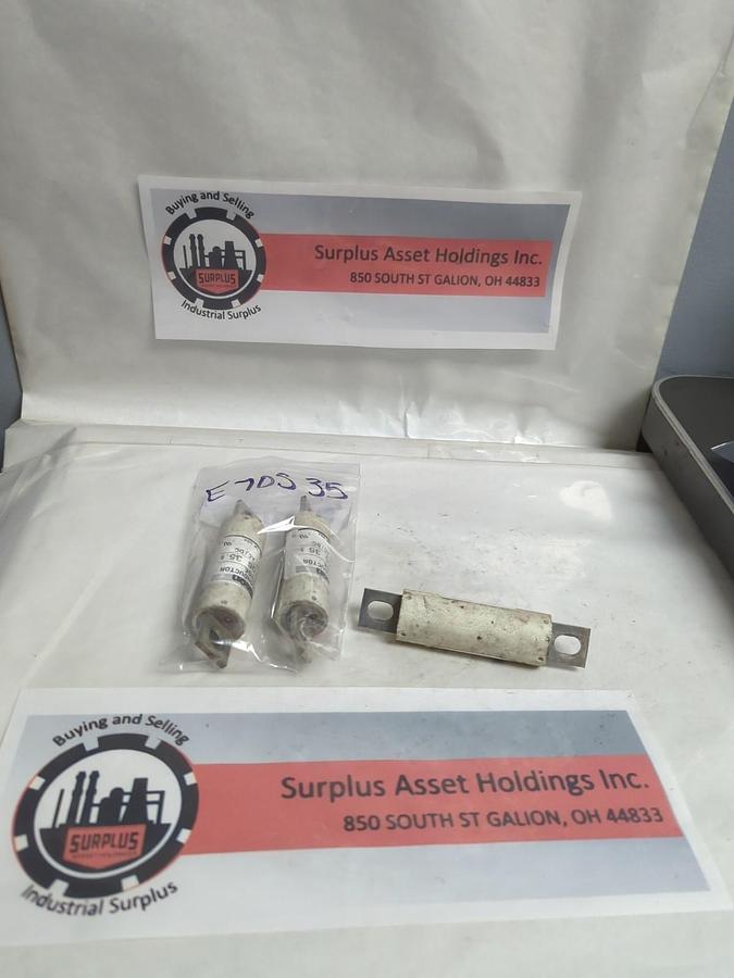 Used EDISON,E70S35,SEMICONDUCTOR FUSE 35 AMP LOT OF 3 PRE-OWNED