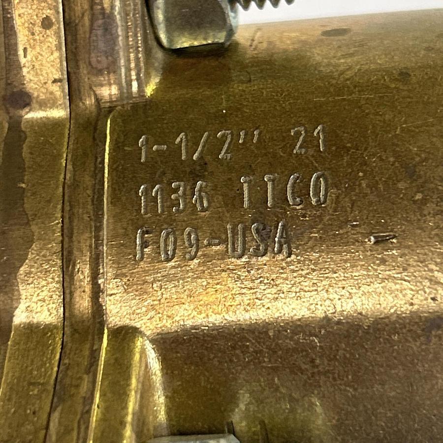 JAMESBURY,1136TTC0,BALL VALVE 1-1/2INCH NOS