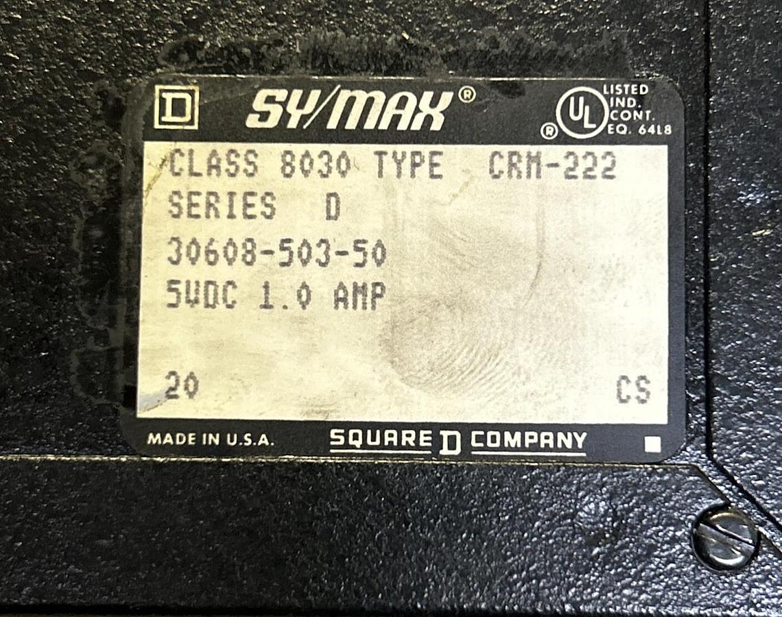 Used SQUARE D SYMAX,8030CRM-222,REMOTE INTERFACE MODULE
