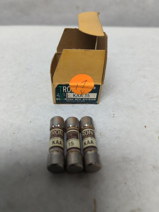 COOPER BUSSMANN,KAA15,TRON 15 AMP FUSE LOT OF 3 NOS