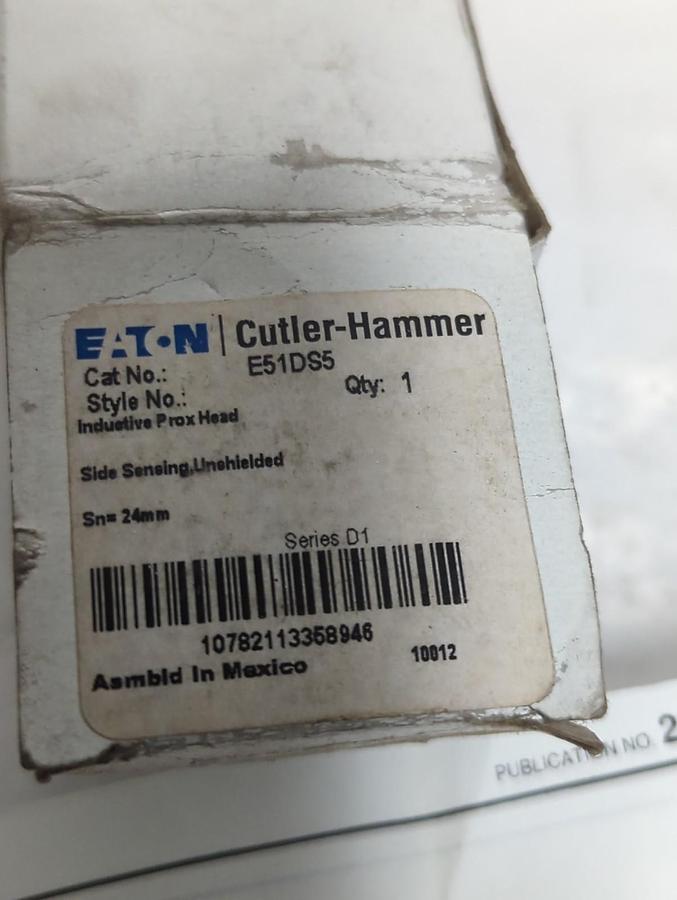 CUTLER HAMMER,E51DS5,INDUCTIVE SIDE SENSING HEAD UNSHIELDED NOS