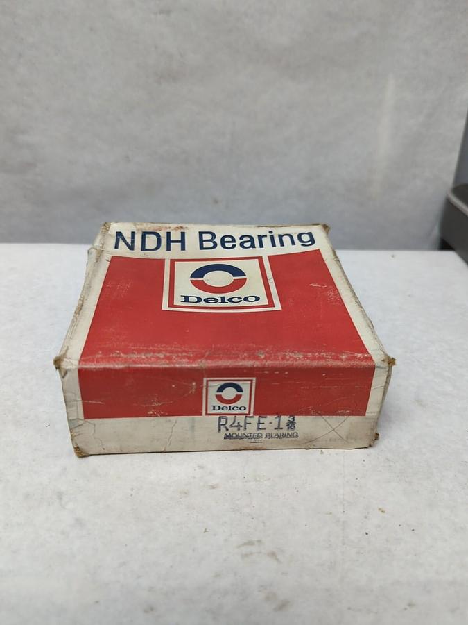 NDH DELCO,R4FE 1-3/16,FLANGE MOUNT BEARING 1-3/16 INCH BORE NOS