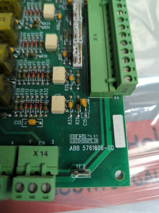 Used ABB,SNAT 602 TAC,REV E TERMINAL CONTROL BOARD 5761806-OD PRE-OWNED
