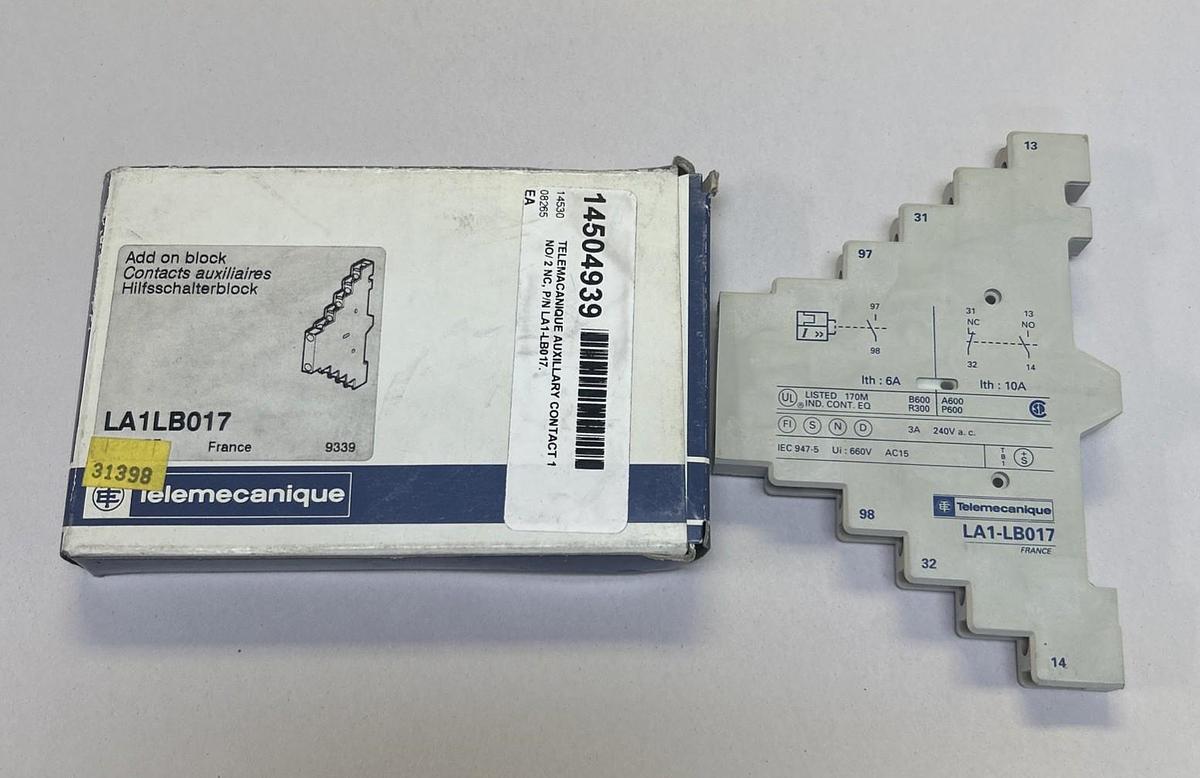 TELEMECANIQUE,LA1LB017,CONTACT BLOCK NOS