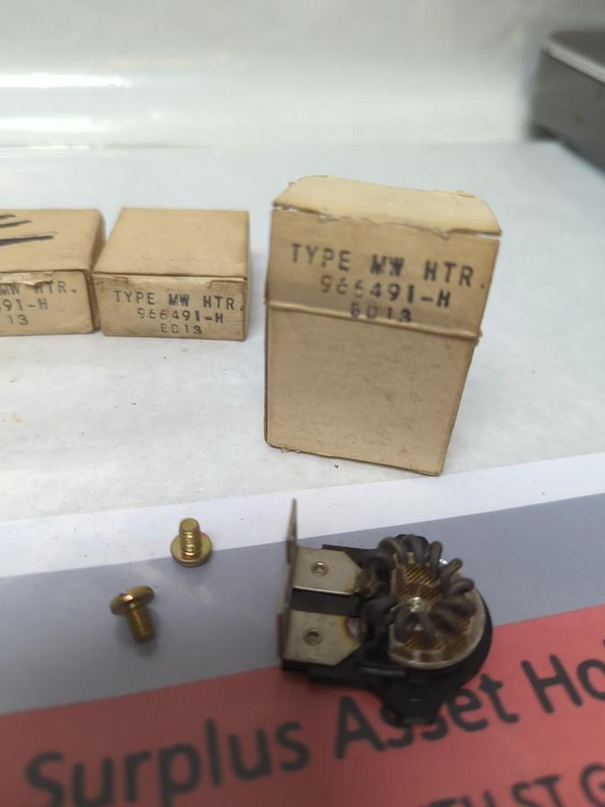 WESTINGHOUSE,966 491-H,TYPE MW OVERLOAD THERMAL HEATER RELAY LOT OF 3 NOS