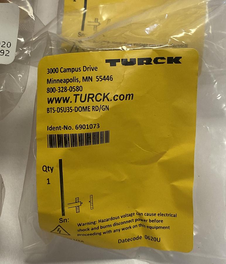 TURCK,BTS-DSU35-DOME RD/GN,DOME LOT OF 18 NEW